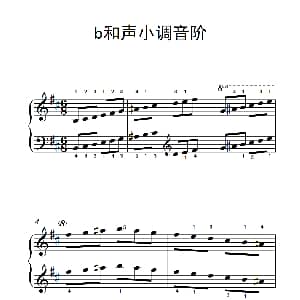 第三级 9.b小调琶音 钢琴谱