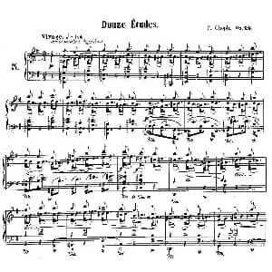 肖邦钢琴练习曲 Op.25之五 钢琴谱 肖邦