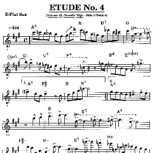 萨克斯谱 | ETUDE No.4 中音萨克斯超吹练习曲