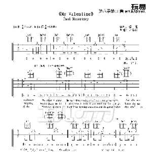 My Valentine 吉他谱 六线谱_歌谱投稿