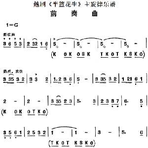 越剧谱 | 越剧 半篮花生 全剧主旋律乐谱 前奏曲 P1 2