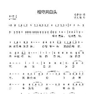 相守到白头_歌曲简谱_词曲:北雁 梦公