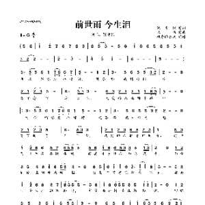 前世雨今生泪_歌曲简谱_词曲:宋普照 陈伟