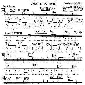 Detour Ahead 钢琴谱