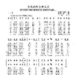 金色的灯火那么多ОГНЕЙ ТАК МНОГО ЗОЛОТЫХ_歌曲简谱_词曲:尼.多利卓 基.莫尔恰诺夫