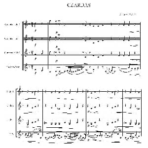 CZARDAS 查尔达斯 单簧管四重奏