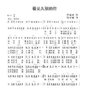 看见久别的你_歌谱投稿_词曲:李成斌 储向前