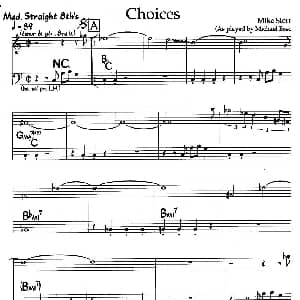 Choices 钢琴谱
