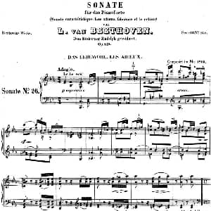 贝多芬钢琴奏鸣曲26 告别 降E大调 Op.81a E flat major 钢琴谱 贝多芬