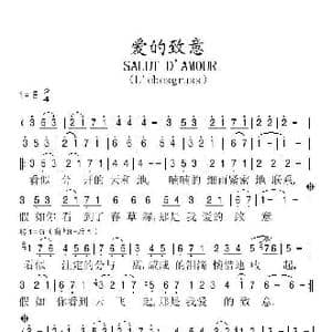 爱的致意_歌谱投稿