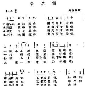 采花调_民歌简谱