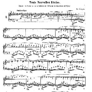 Trois Nouvelles Etudes 钢琴谱 肖邦 chopin遗作