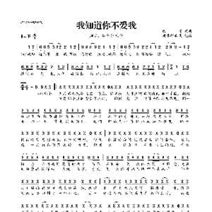 我知道你不爱我_歌曲简谱_词曲:威仔 威仔