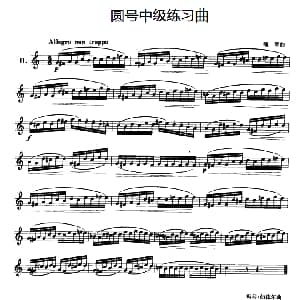 圆号中级练习曲 11 20
