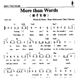 More than Words_外国歌谱