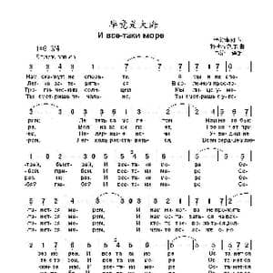 毕竟是大海И все таки море_歌曲简谱_词曲:伊.沙菲朗 杨.弗伦凯尔