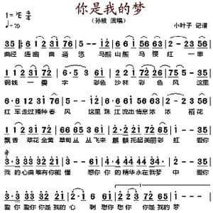 你是我的梦 _歌谱投稿