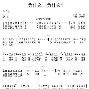为什么,为什么？_通俗唱法乐谱_词曲:路歌 乡音情