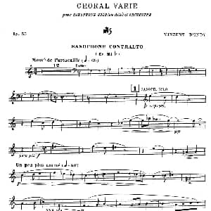 萨克斯谱 | Choral vari Op.55 D Indy