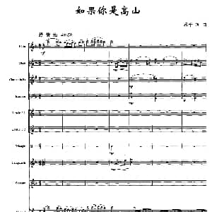 如果你是高山 总谱 汪平