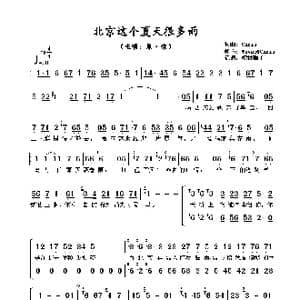 ​北京这个夏天很多雨_歌谱投稿_词曲:Chris Chris