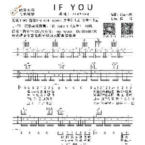 if you_歌曲简谱_词曲:G.D G.D