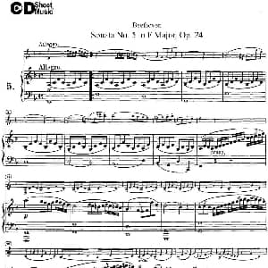 小提琴谱 | Violin Sonata No.5 in F Major Op.24 小提琴 钢琴伴奏
