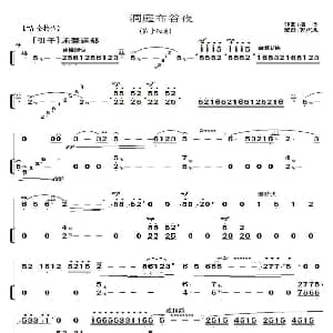笛子谱 | 洞庭布谷夜 渚沙