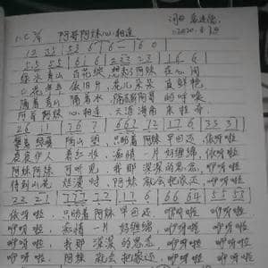阿哥阿妹心相连_歌曲简谱_词曲:袁进德 袁进德