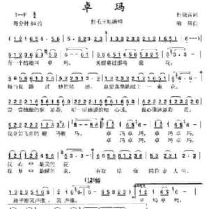 卓玛_民歌简谱_词曲:杜晓言 哈斯