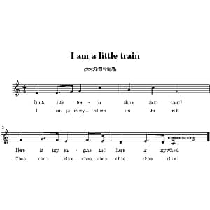 I am a little train _外国歌谱
