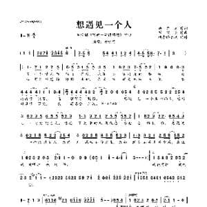 想遇见一个人_歌曲简谱_词曲:姚若龙 曾嫚姿