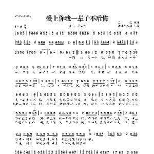 爱上你我一辈子不后悔_歌曲简谱_词曲:天芯 天芯