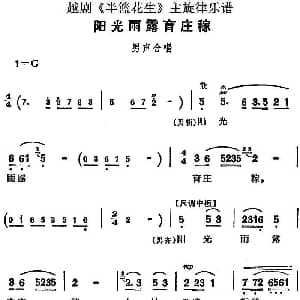 越剧谱 | 越剧 半篮花生 全剧主旋律乐谱 阳光雨露育庄稼 P5