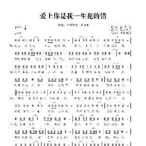 爱上你是我一生犯的错_歌曲简谱_词曲:吕秀火 轻云望月