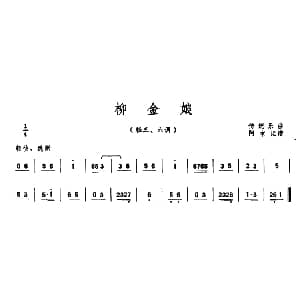 柳金娘 潮州音乐主旋律谱 阿木记谱