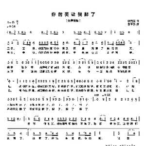 你的笑让我醉了_歌谱投稿_词曲:邱克玉 玛V瑙珠