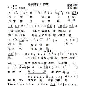 铭刻深仇厂窖碑_歌曲简谱_词曲:臧辉先 王心田