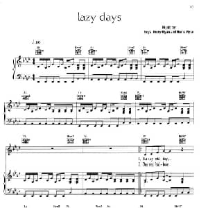 LAZY DAYS _外国歌谱
