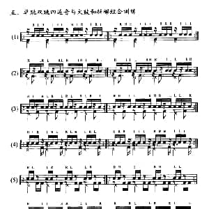 8条架子鼓单跳双跳四连音与大鼓和踩镲
