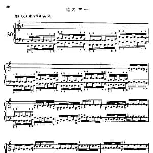 哈农钢琴练指法 钢琴谱 查尔斯 路易斯 哈农