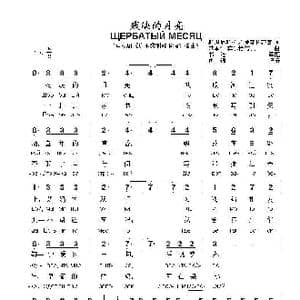 残缺的月亮 ЩЕРБАТЫЙ МЕСЯ_歌曲简谱_词曲:斯坦尼斯拉夫 罗斯托茨基 基里尔 莫尔恰诺夫