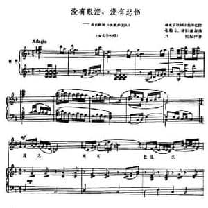 没有眼泪没有悲伤_民歌简谱