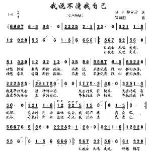 我说不清我自己_歌曲简谱_词曲:凌子 储向前 储向前