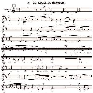 萨克斯谱 | Qui sedes ad dexteram 萨克斯四重奏