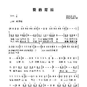 爱的背后_歌谱投稿_词曲:许健强 许健强