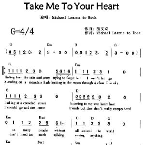 Take Me To Your heart_外国歌谱