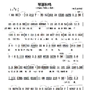 黄梅戏谱 | 琴瑟和鸣 黄梅戏 张恨水 选段
