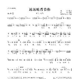 远远地看着你_歌曲简谱_词曲:孙滨 绍兵