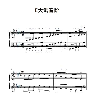 第三级 5.E大调琶音 钢琴谱